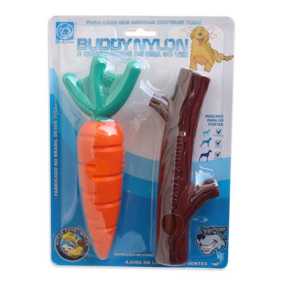 Kit Brinquedos Queridinhos Cenoura Graveto Buddy Nylon