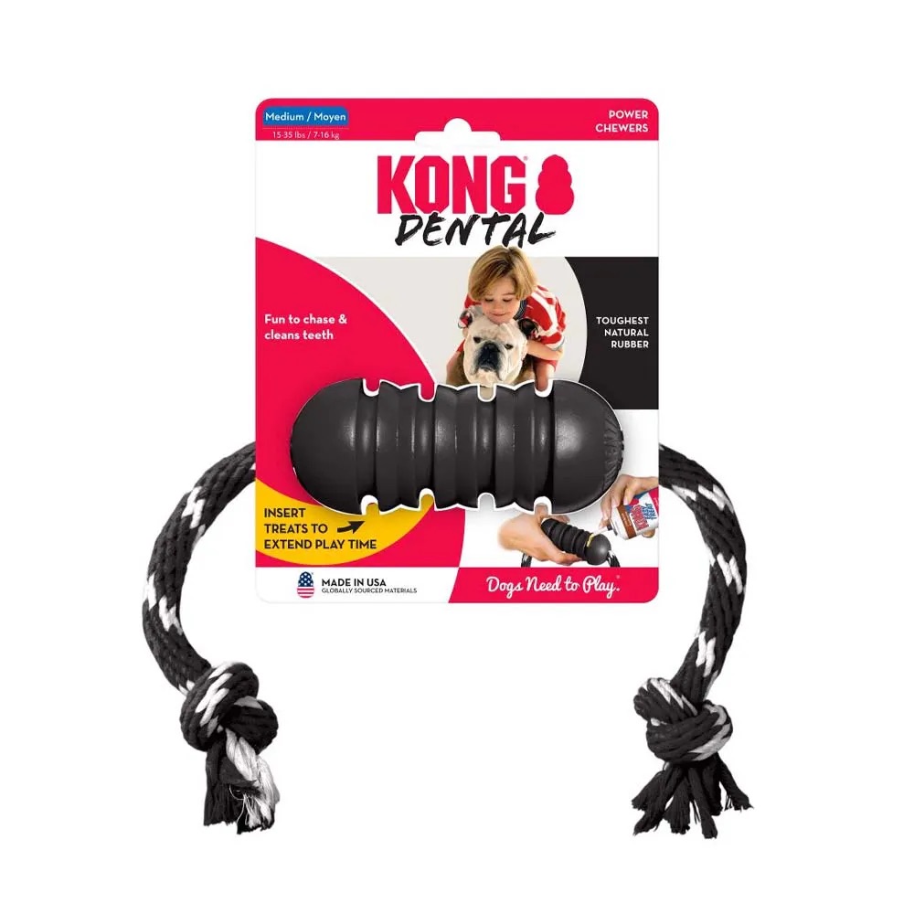Mordedor Kong Extreme Dental Com Corda Médio