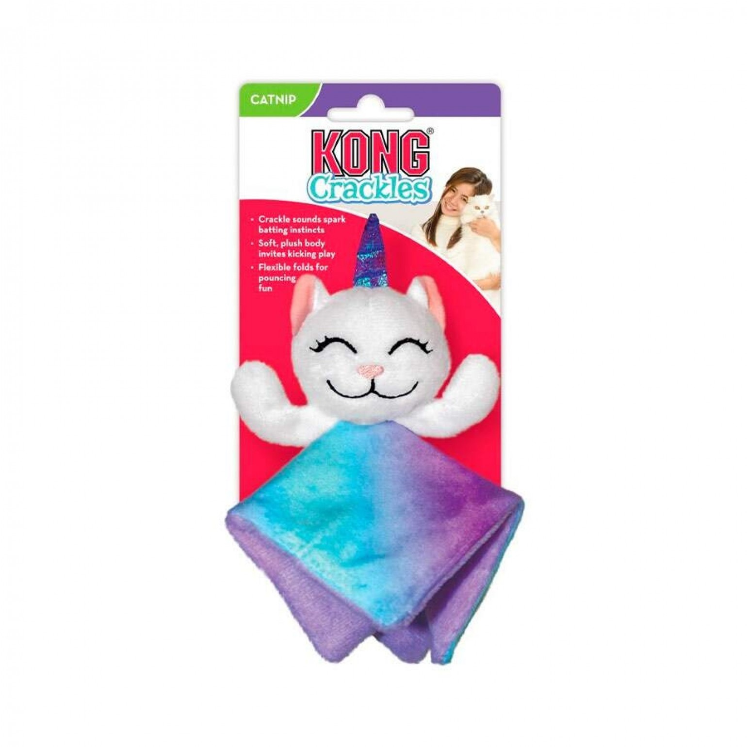 Brinquedo Kong Para Gatos Crackles Caticorn Com Catnip
