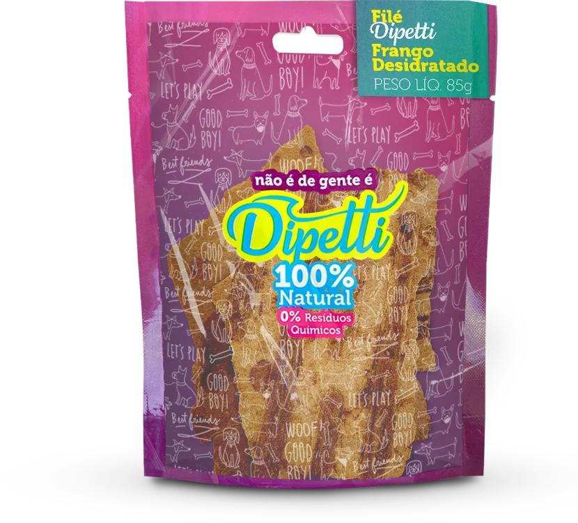 Filé Dipetti Frango Desidratado - Petisco Natural