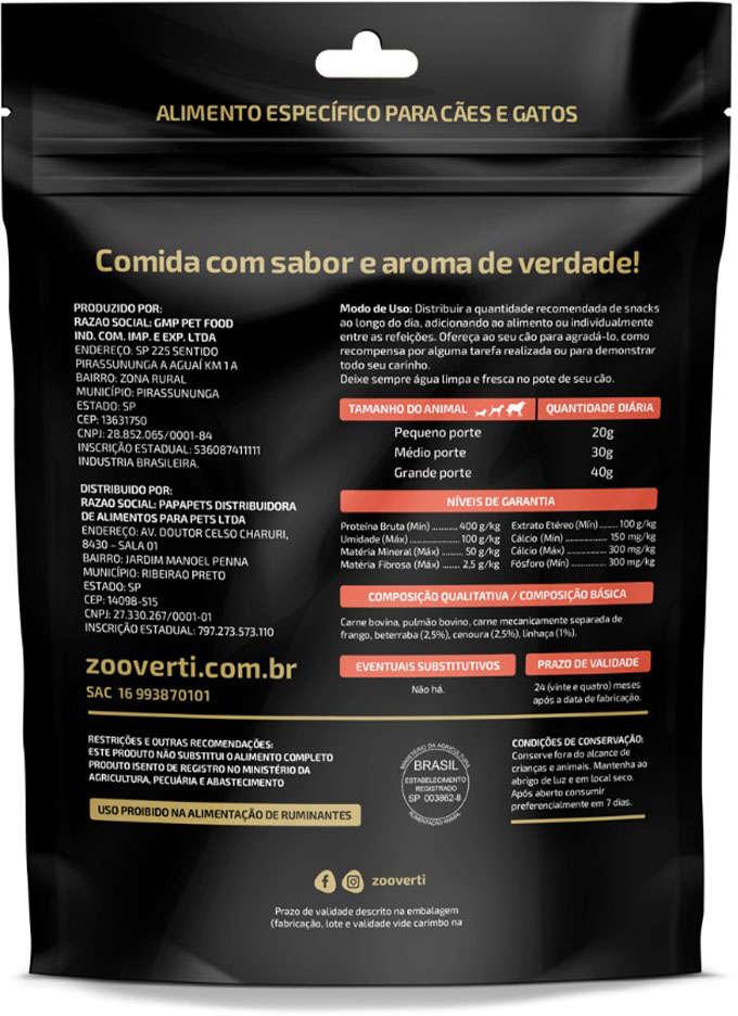 Petisco Papapets Zooverti Desidratado Carne Bovina para Cães e Gatos - Image 2